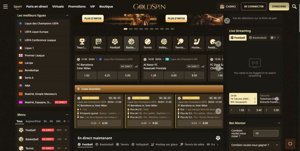 Goldspin Casino paris en ligne